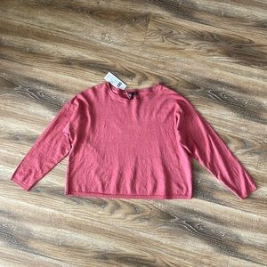 Eileen Fisher Chuty Box Top in Salmon NWT